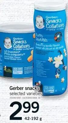 Fortinos GERBER SNACKS, 42-192 G offer