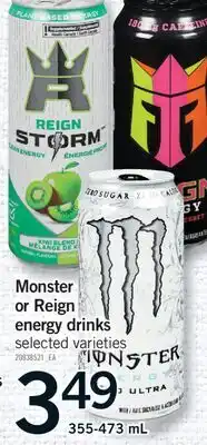 Fortinos MONSTER OR REIGN ENERGY DRINKS, 355-473 mL offer