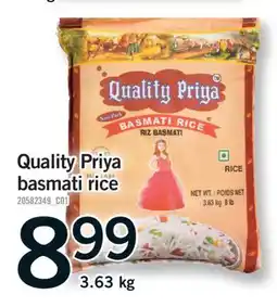 Fortinos QUALITY PRIYA BASMATI RICE, 3.63 KG offer