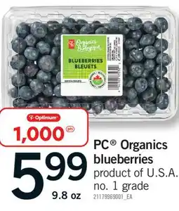 Fortinos ORGANICS BLUEBERRIES, 9.8 OZ offer
