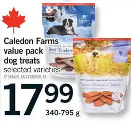 Fortinos CALEDON FARMS VALUE PACK DOG TREATS, 340-795 g offer