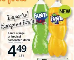 Fortinos FANTA ORANGE OR TROPICAL OR TROPICAL CARBONATED DRINK, 1.5 L offer