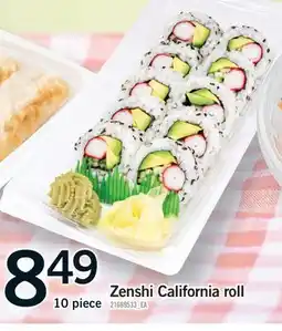 Fortinos ZENSHI CALIFORNIA ROLL, 10 PIECE offer