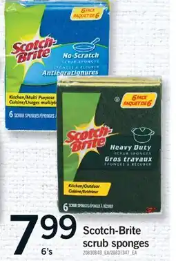 Fortinos SCOTCH-BRITE SCRUB SPONGES, 6'S offer