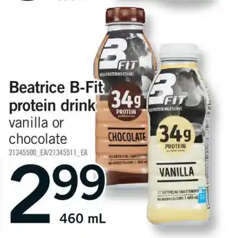Fortinos BEATRICE B-FIT PROTEIN DRINK, 460 mL offer