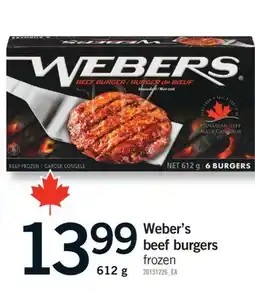Fortinos WEBER'S BEEF BURGERS, 612 G offer