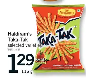 Fortinos HALDIRAM'S TAKA-TAK, 115 G offer