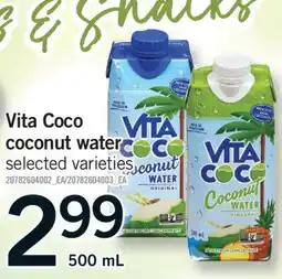 Fortinos VITA COCO COCONUT WATER, 500 ML offer