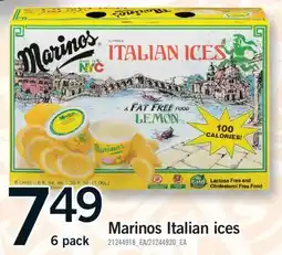 Fortinos MARINOS ITALIAN ICES, 6 PACK offer