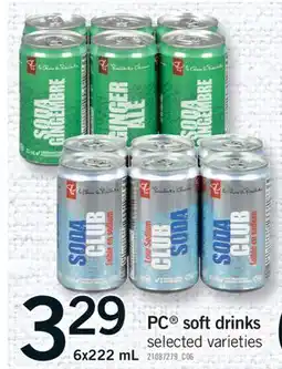 Fortinos PC SOFT DRINKS, 6x222 mL offer