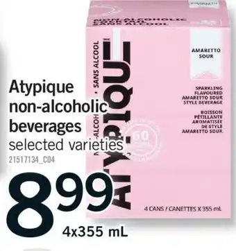 Fortinos ATYPIQUE NON-ALCOHOLIC BEVERAGES, 4x355 mL offer