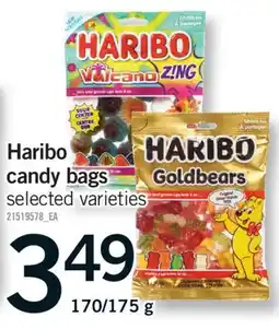 Fortinos HARIBO CANDY BAGS, 170/175 G offer