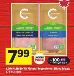Foodland COMPLIMENTS Natural Ingredients Sliced Meats offer