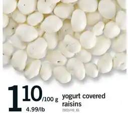 Fortinos YOGURT COVERED RAISINS offer