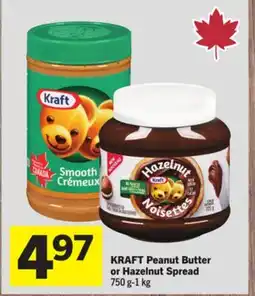 Foodland KRAFT Peanut Butter or Hazelnut Spread offer