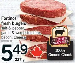 Fortinos FORTINOS FRESH BURGERS, 227 g offer