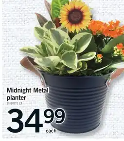 Fortinos MIDNIGHT METAL PLANTER offer