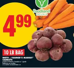No Frills BEETS OR FARMER'S MARKET CARROTS, 10 LB BAG offer