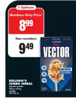 No Frills KELLOGG'S JUMBO CEREAL, 700 g-1.05 kg offer