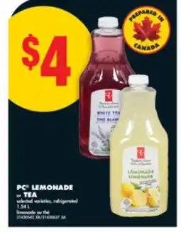 No Frills PC LEMONADE or TEA, 1.54 L offer