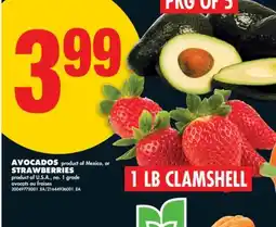 No Frills AVOCADOS, PKG OF 5 OR STRAWBERRIES, 1 LB CLAMSHELL offer