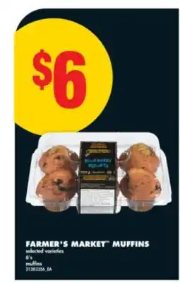 No Frills FARMER'S MARKET MUFFINS, 6's offer