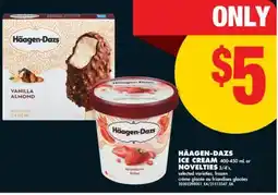 No Frills HÄAGEN-DAZS ICE CREAM, 400-450 mL or NOVELTIES, 3/4's offer