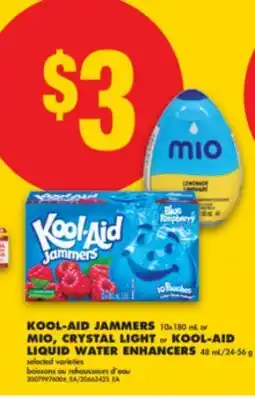No Frills KOOL-AID JAMMERS, 10X180 ML OR MIO, CRYSTAL LIGHT OR KOOL-AID LIQUID WATER ENHANCERS, 48 ML/24-56 G offer