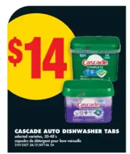 No Frills CASCADE AUTO DISHWASHER TABS, 30-48' s offer