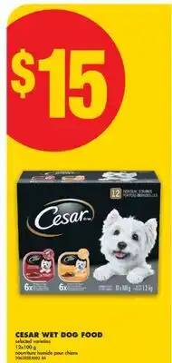 No Frills CESAR WET DOG FOOD, 12x100 g offer