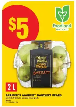 No Frills FARMER'S MARKET BARTLETT PEARS, 2 L offer