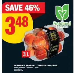 No Frills FARMER'S MARKET YELLOW PEACHES, 3L offer