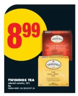 No Frills TWININGS TEA, 50's offer
