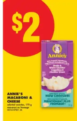No Frills ANNIE'S MACARONI & CHEESE, 170 g offer