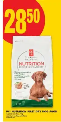 No Frills PC NUTRITION FIRST DRY DOG FOOD, 7 kg offer