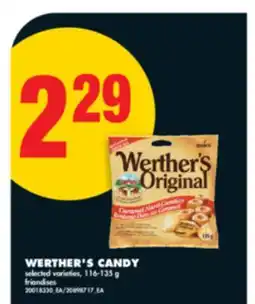 No Frills WERTHER'S CANDY, 116-135 g offer