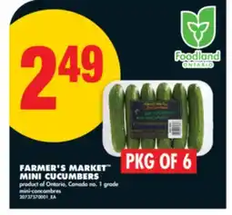 No Frills FARMER'S MARKET MINI CUCUMBERS, PKG OF 6 offer