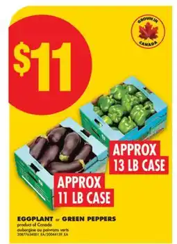 No Frills EGGPLANT, 11 LB CASE OR GREEN PEPPERS, APPROX 13 LB CASE offer