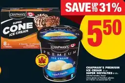 No Frills CHAPMAN'S PREMIUM ICE CREAM, 2 L OR SUPER NOVELTIES, 8-18'S offer