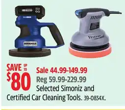 Canadian Tire Certified Selected Simoniz and Certified Car Cleaning Tools offer