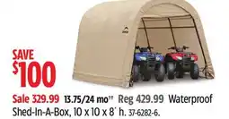 Canadian Tire Shelterlogic Waterproof Shed-In-A-Box, 10 x 10 x 8´ h offer