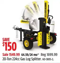 Canadian Tire Champion 20-Ton 224cc Gas Log Splitter offer