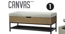 Canadian Tire CANVAS Upholstered Storage Bench offer