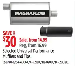 Canadian Tire Selected Universal Performance Mufflers and Tips offer