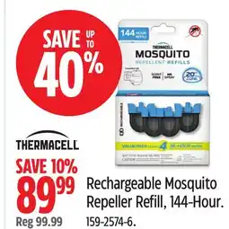 Canadian Tire Thermacell Rechargeable Mosquito Repeller Refill, 144-Hour offer