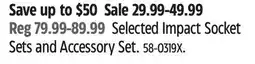 Canadian Tire Maximum Impact Socket Sets and Accessory Set offer