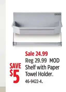 Canadian Tire Mastercraft Shelf with Paper Towel Holder offer