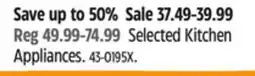Canadian Tire Master-chef Selected Kitchen Appliances offer