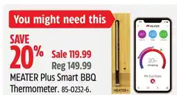 Canadian Tire Original MEATER Plus Smart BBQ Thermometer offer