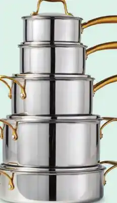 Canadian Tire Lagostina 10-Pc Finezza 5-Ply Clad Cookset offer